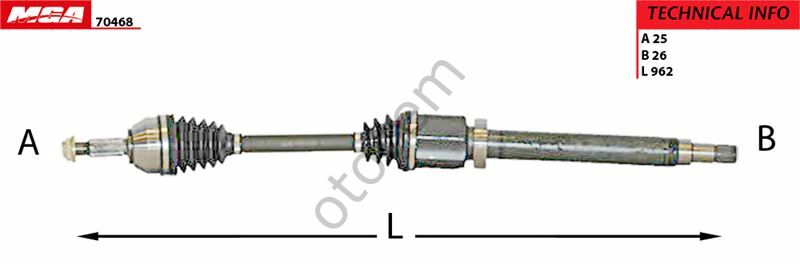 FORD CONNECT 75PS/90PS 2002 - SONRASI AKS KOMPLE SAĞ