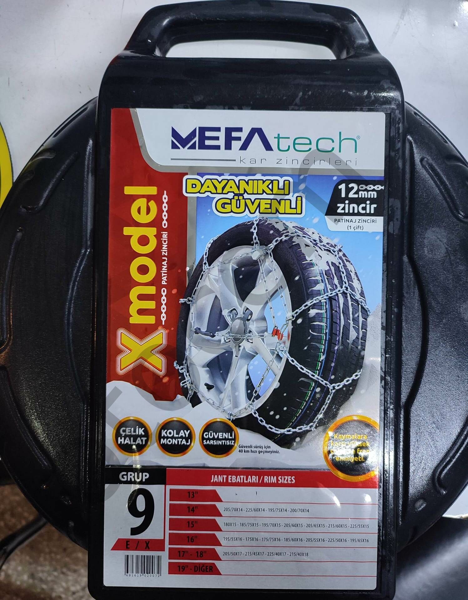 FORD FOCUS 2006 - 2016 X MODEL PATİNAJ ZİNCİRİ TAKMATİK 12 mm (MT 90) 205/55 r16 225/50 r16